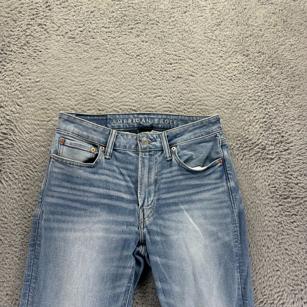 American Eagle Outfitters Jeans Mens 30x32 Blue Cotton Denim Straight Leg Slim - Picture 2 of 11